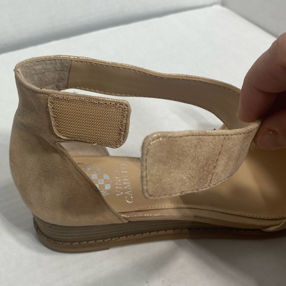 Vince Camuto || woman’s Suede Two-Piece Sandals - Rejjie Size 9 . Color Natural - Picture 11 of 11
